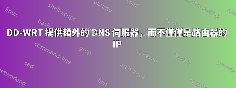 DD-WRT 提供額外的 DNS 伺服器，而不僅僅是路由器的 IP