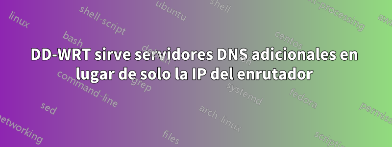 DD-WRT sirve servidores DNS adicionales en lugar de solo la IP del enrutador