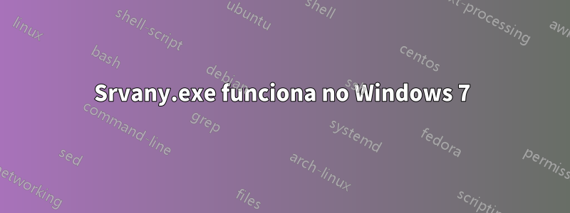 Srvany.exe funciona no Windows 7