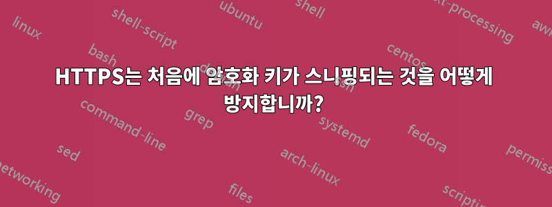 HTTPS는 처음에 암호화 키가 스니핑되는 것을 어떻게 방지합니까?