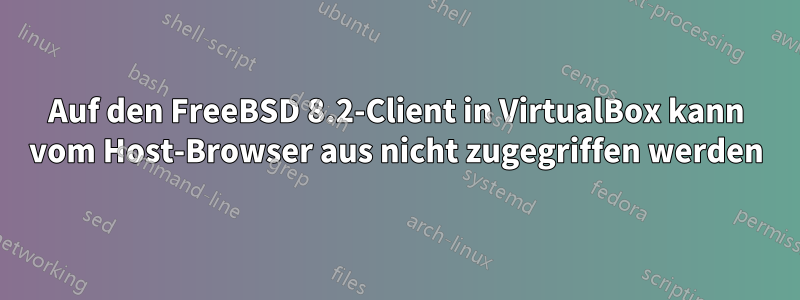 Auf den FreeBSD 8.2-Client in VirtualBox kann vom Host-Browser aus nicht zugegriffen werden