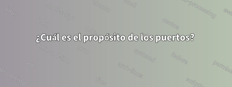 ¿Cuál es el propósito de los puertos?