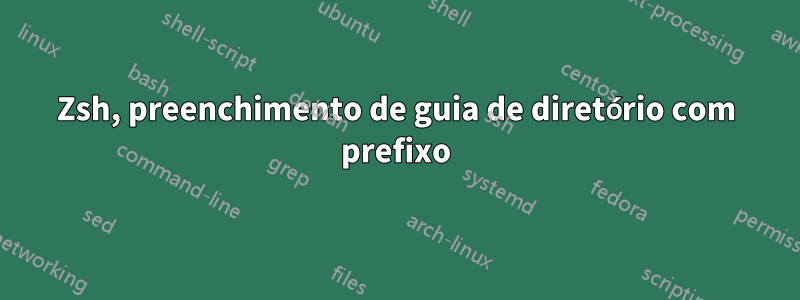 Zsh, preenchimento de guia de diretório com prefixo