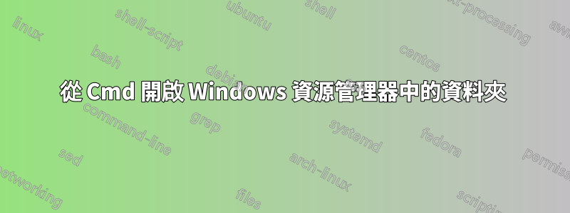 從 Cmd 開啟 Windows 資源管理器中的資料夾