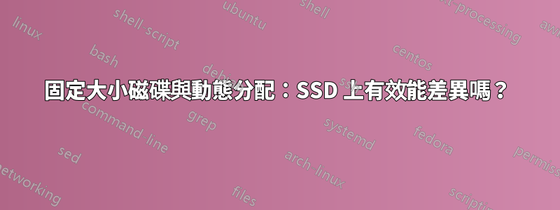 固定大小磁碟與動態分配：SSD 上有效能差異嗎？