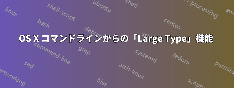 OS X コマンドラインからの「Large Type」機能