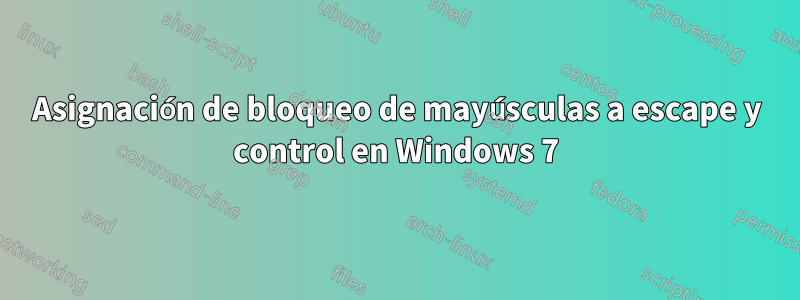 Asignación de bloqueo de mayúsculas a escape y control en Windows 7