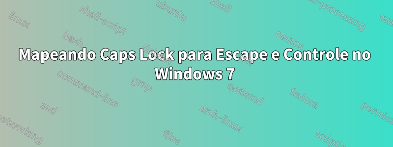 Mapeando Caps Lock para Escape e Controle no Windows 7