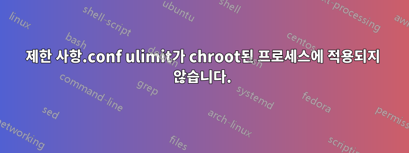 제한 사항.conf ulimit가 chroot된 프로세스에 적용되지 않습니다.