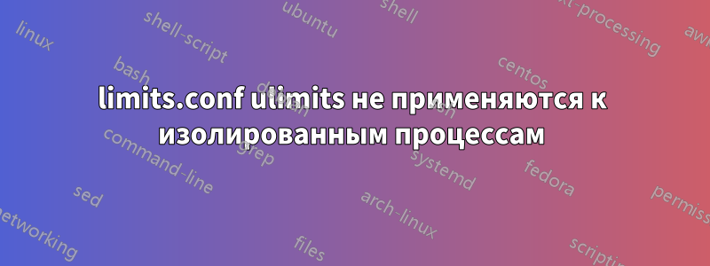 limits.conf ulimits не применяются к изолированным процессам