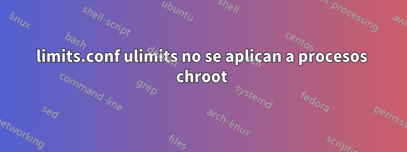 limits.conf ulimits no se aplican a procesos chroot