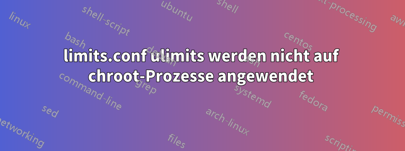 limits.conf ulimits werden nicht auf chroot-Prozesse angewendet