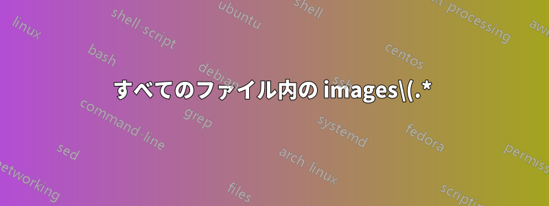 すべてのファイル内の images\(.*)" を images/\1" に置き換えますか?