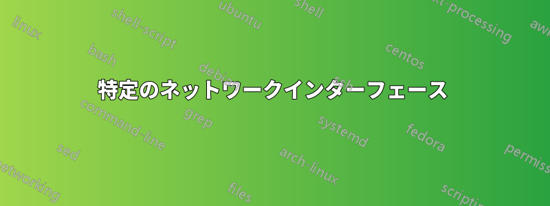 特定のネットワークインターフェース