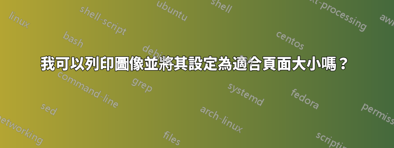 我可以列印圖像並將其設定為適合頁面大小嗎？