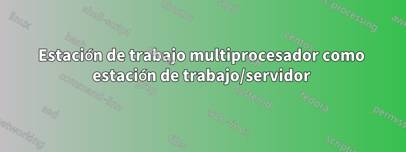 Estación de trabajo multiprocesador como estación de trabajo/servidor