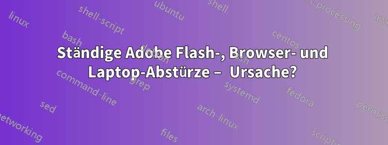 Ständige Adobe Flash-, Browser- und Laptop-Abstürze – Ursache?