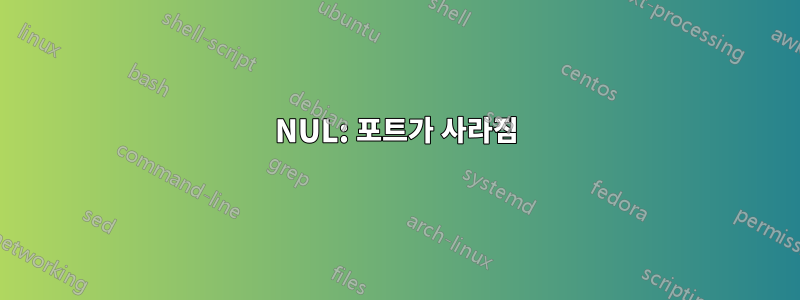 NUL: 포트가 사라짐