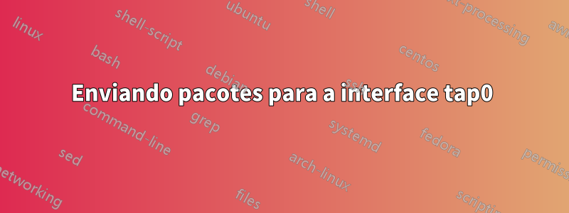 Enviando pacotes para a interface tap0