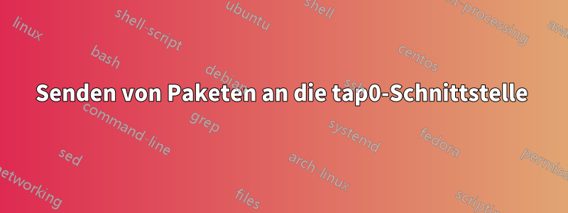 Senden von Paketen an die tap0-Schnittstelle