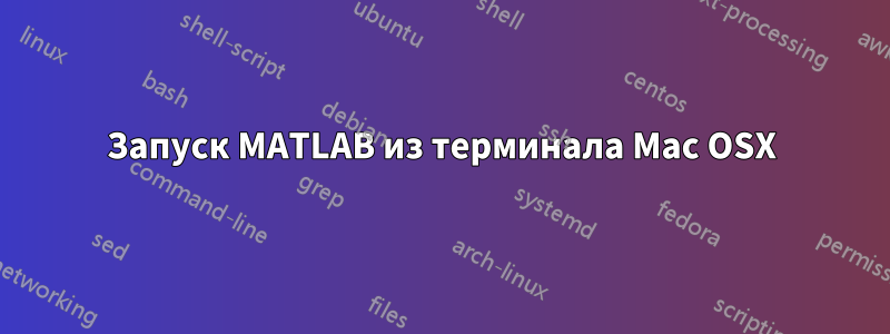 Запуск MATLAB из терминала Mac OSX