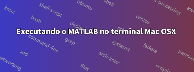 Executando o MATLAB no terminal Mac OSX