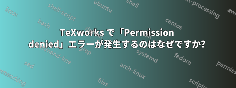 TeXworks で「Permission denied」エラーが発生するのはなぜですか?