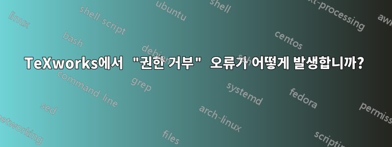 TeXworks에서 "권한 거부" 오류가 어떻게 발생합니까?