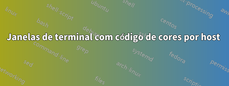 Janelas de terminal com código de cores por host