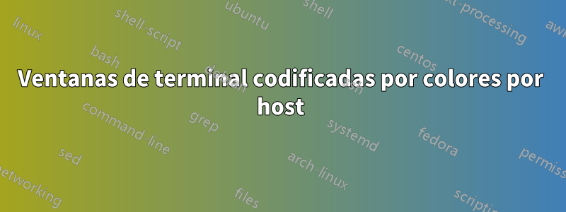 Ventanas de terminal codificadas por colores por host