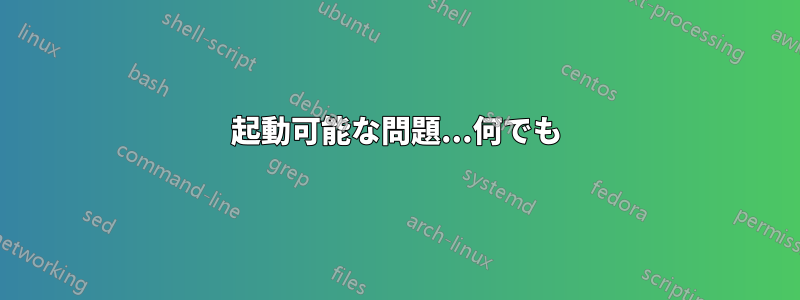 起動可能な問題...何でも