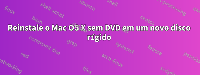 Reinstale o Mac OS X sem DVD em um novo disco rígido