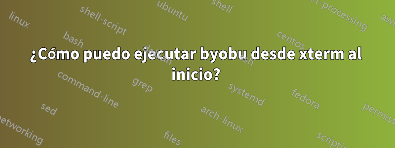 ¿Cómo puedo ejecutar byobu desde xterm al inicio?