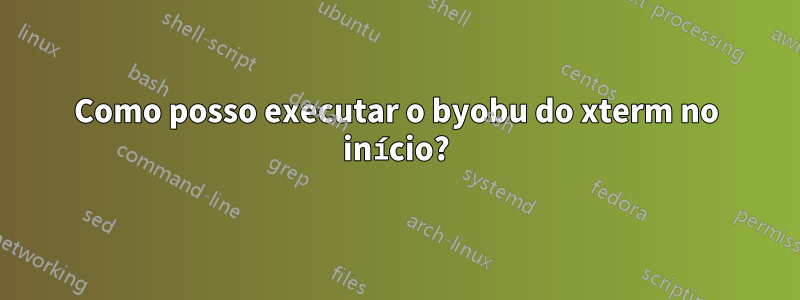 Como posso executar o byobu do xterm no início?