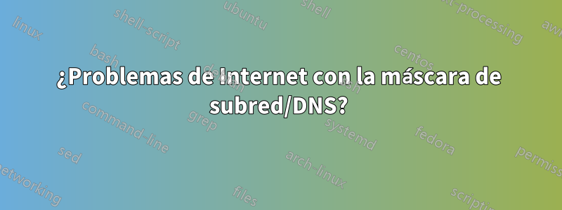 ¿Problemas de Internet con la máscara de subred/DNS?