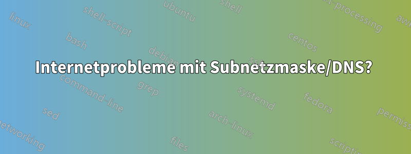 Internetprobleme mit Subnetzmaske/DNS?