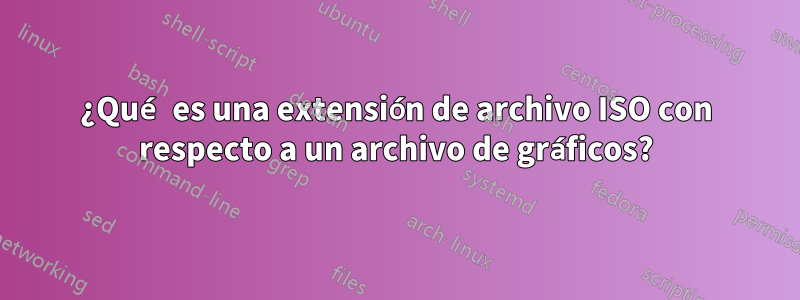 ¿Qué es una extensión de archivo ISO con respecto a un archivo de gráficos?