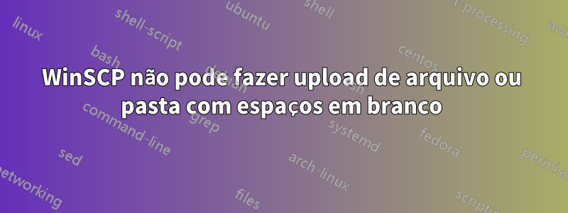 WinSCP não pode fazer upload de arquivo ou pasta com espaços em branco