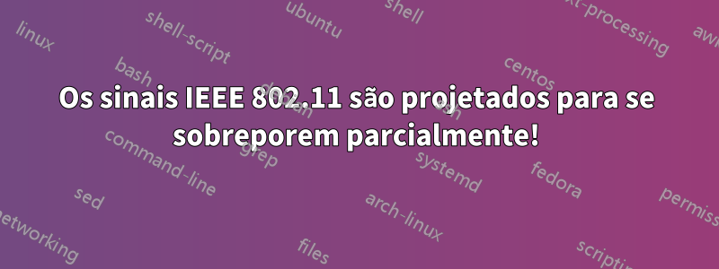 Os sinais IEEE 802.11 são projetados para se sobreporem parcialmente!