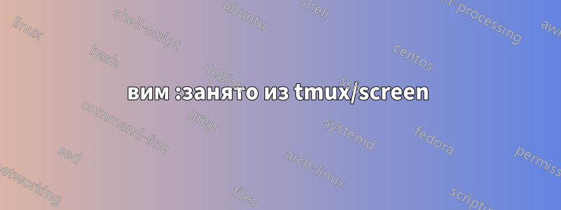 вим :занято из tmux/screen