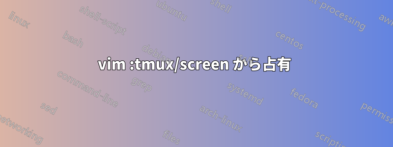 vim :tmux/screen から占有