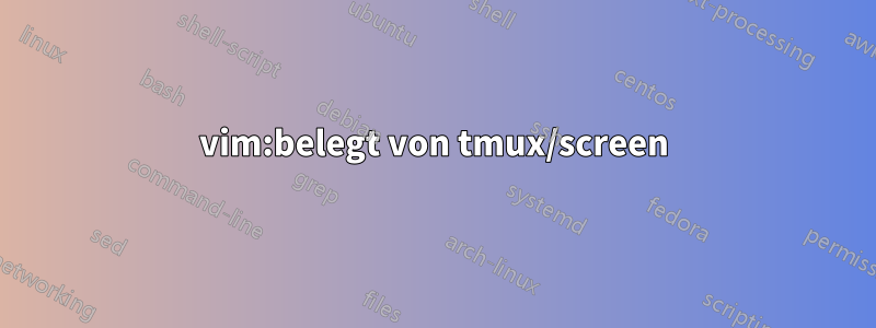 vim:belegt von tmux/screen