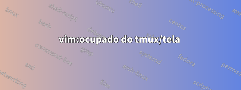 vim:ocupado do tmux/tela