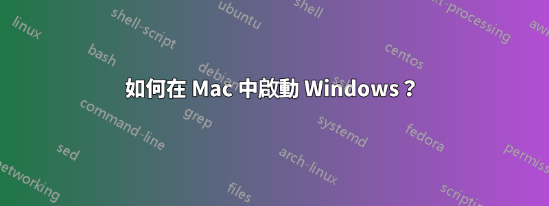 如何在 Mac 中啟動 Windows？