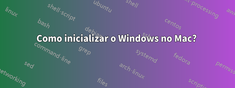 Como inicializar o Windows no Mac?