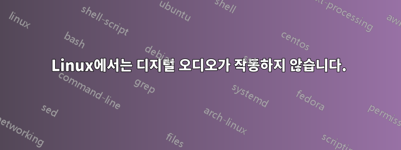 Linux에서는 디지털 오디오가 작동하지 않습니다.