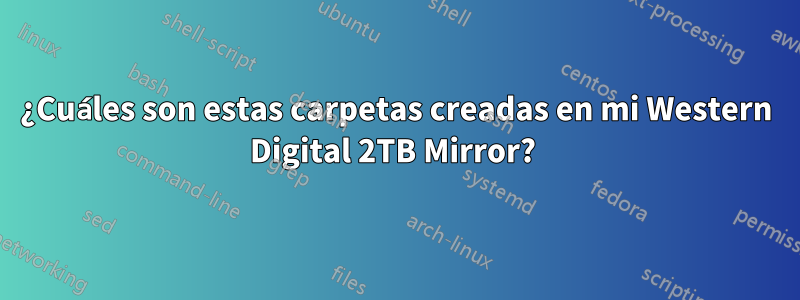 ¿Cuáles son estas carpetas creadas en mi Western Digital 2TB Mirror? 