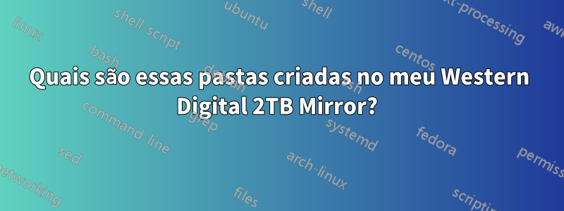 Quais são essas pastas criadas no meu Western Digital 2TB Mirror? 