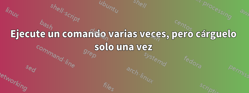 Ejecute un comando varias veces, pero cárguelo solo una vez