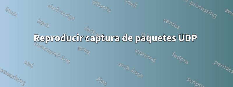 Reproducir captura de paquetes UDP